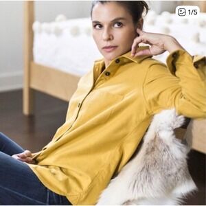 Tradlands Finch Flannel button down‎ shirt S Classic casual minimalist yelllow